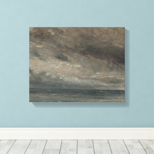 John Constable - Stormy Zee, Brighton Canvas Afdruk (Insitu (Houten vloer))