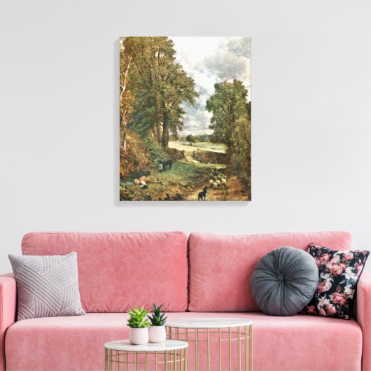 John Constable - The Cornfield Canvas Afdruk (Insitu (Woonkamer))