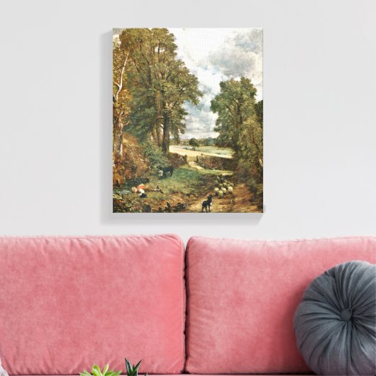 John Constable - The Cornfield Canvas Afdruk (Insitu (Woonkamer))