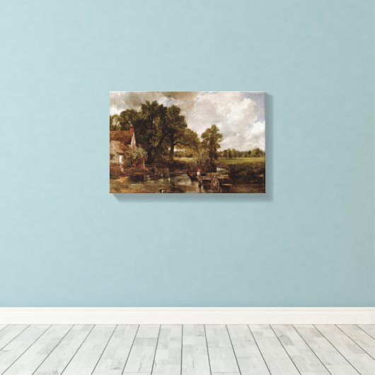 John Constable - The Hay Wain Canvas Afdruk (Insitu (Houten vloer))