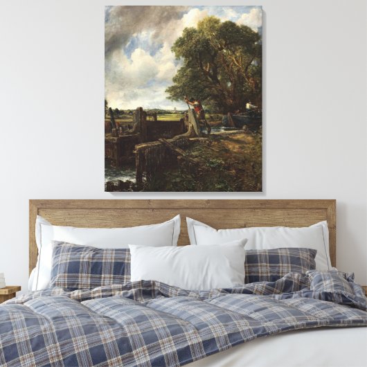 John Constable The Lock Canvas Afdruk (Insitu (Slaapkamer))