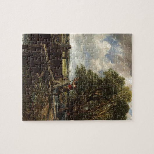 John Constable - The Lock - Landschap van het plat Legpuzzel (Horizontaal)