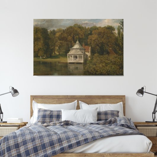 John Constable The Quarters achter Alresford Hall Canvas Afdruk (Insitu (Slaapkamer))