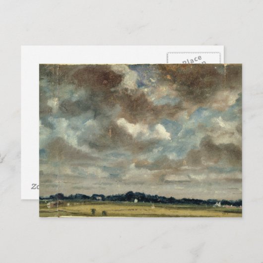 John Constable | Uitgebreid landschap met grijze C Briefkaart (Voorkant / Achterkant)