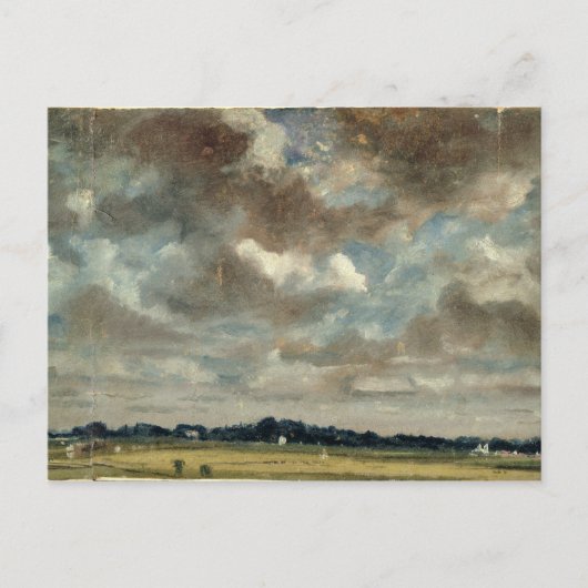 John Constable | Uitgebreid landschap met grijze C Briefkaart (Voorkant)