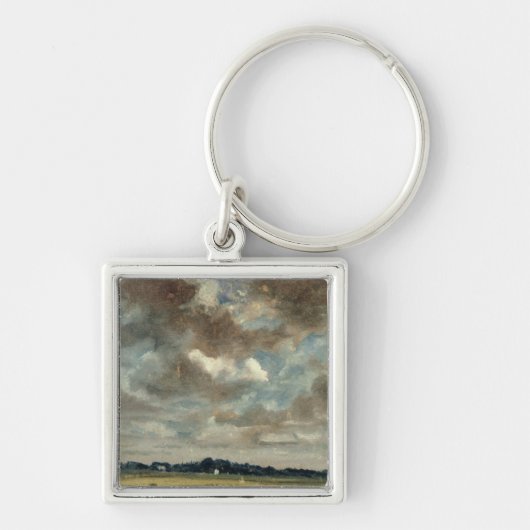 John Constable | Uitgebreid landschap met grijze C Sleutelhanger (Voorkant)