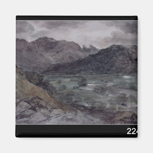 John Constable | Uitzicht op Borrowdale Magneet (Voorkant)