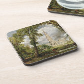 John Constable | Uitzicht van de kathedraal van Sa Bier Onderzetter (Linkerzijde)