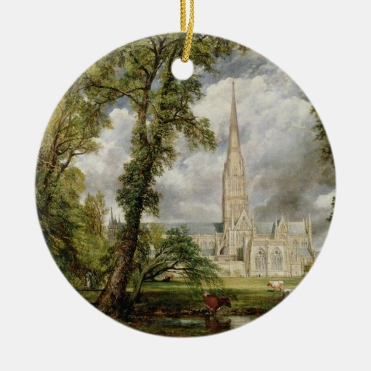 John Constable | Uitzicht van de kathedraal van Sa Keramisch Ornament (Voorkant)
