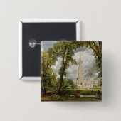 John Constable | Uitzicht van de kathedraal van Sa Vierkante Button 5,1 Cm (Voorkant /achterkant)