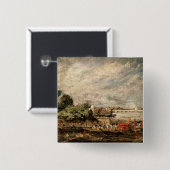 John Constable | Waterloorbrug van het boven White Vierkante Button 5,1 Cm (Voorkant /achterkant)