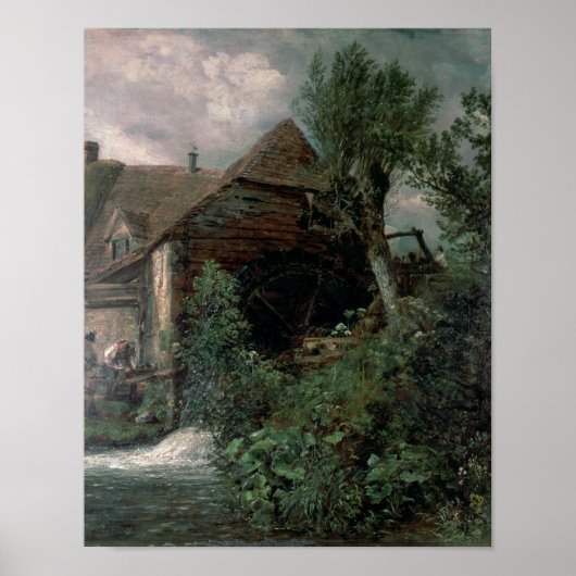 John Constable | Watermolen in Gillingham, Dorset Poster (Voorkant)