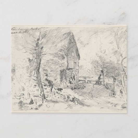 John Constable | Watermolen in Newbury (potlood) Briefkaart (Voorkant)