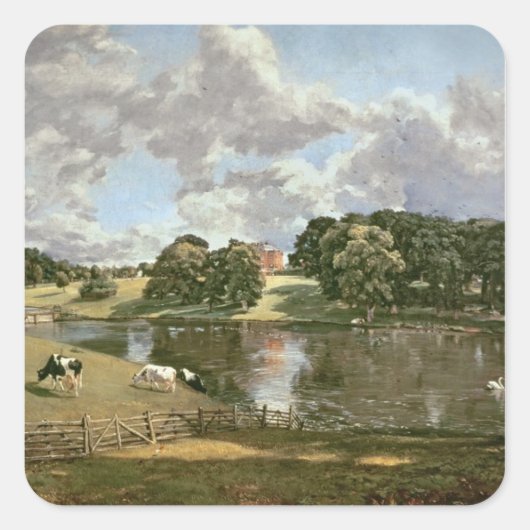 John Constable | Wivenhoe Park, Essex, 1816 Vierkante Sticker (Voorkant)