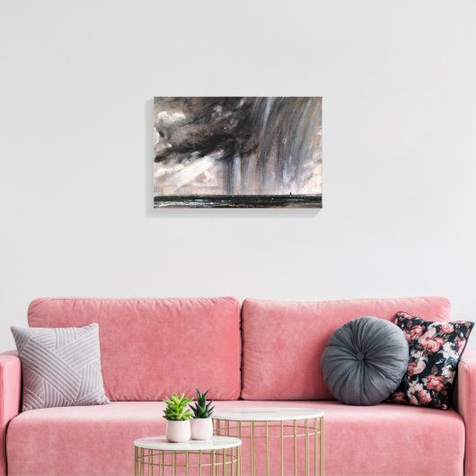 John Constable - Zeegezichtstudie met regenwolk Canvas Afdruk (Insitu (Woonkamer))