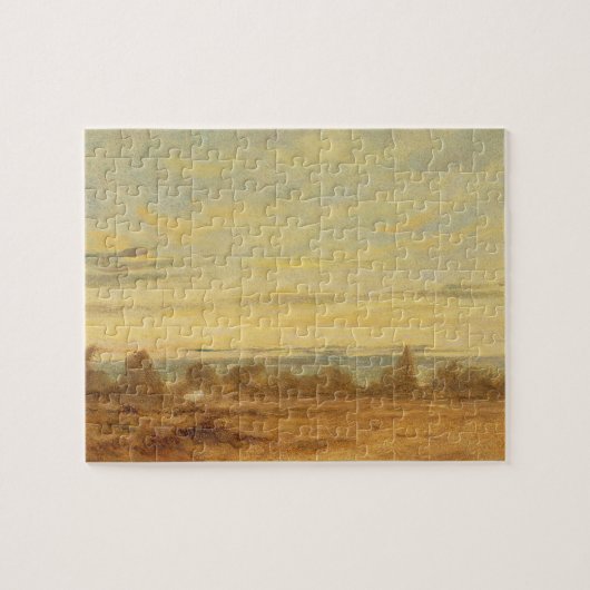 John Constable | Zomer - Avond Landschap (aardolie Legpuzzel (Horizontaal)