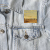 John Constable | Zomer - Avond Landschap (aardolie Vierkante Button 5,1 Cm (In situ)