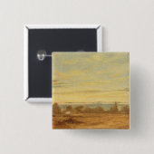John Constable | Zomer - Avond Landschap (aardolie Vierkante Button 5,1 Cm (Voorkant /achterkant)