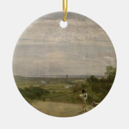 John Constable | Zommorgen: Dedham uit Langh Keramisch Ornament (Voorkant)