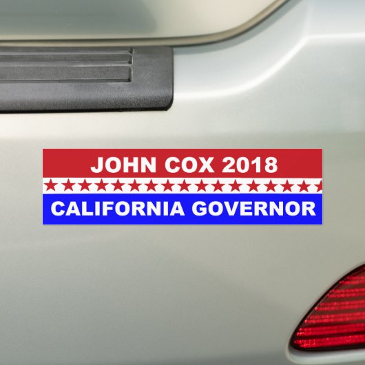 John Cox Bumpersticker (Op auto)