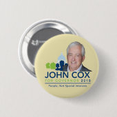 John COX Gouverneur 2018 Ronde Button 5,7 Cm (Voorkant /achterkant)