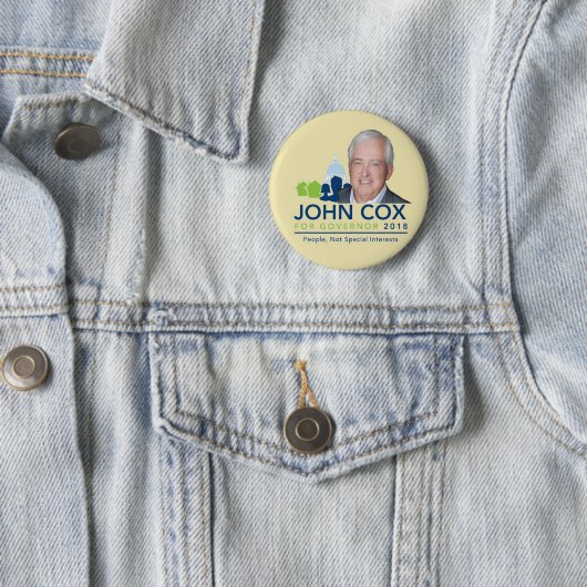 John COX Gouverneur 2018 Ronde Button 5,7 Cm (In situ)