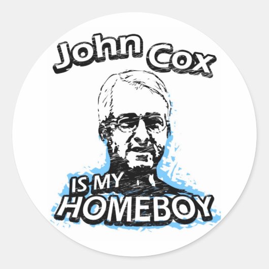 John Cox is mijn huisjongen Ronde Sticker (Voorkant)