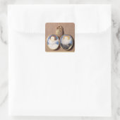 John Croker en zijn vrouw Frances Vierkante Sticker (Tas)