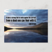 John Crowe Inspirerend Quote "Sterke vis" Briefkaart (Voorkant)