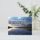 John Crowe Inspirerend Quote "Sterke vis" Briefkaart (Staand voorkant)