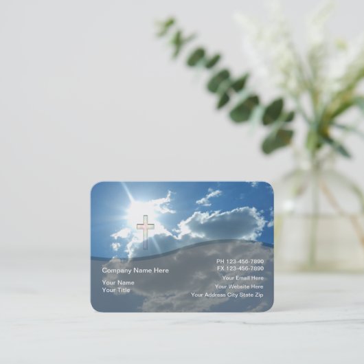 John Custom Religious Visitekaartje (Staand voorkant)