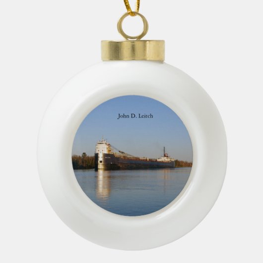 John D. Leitch-bal of sneeuwvlok ornament (Voorkant)