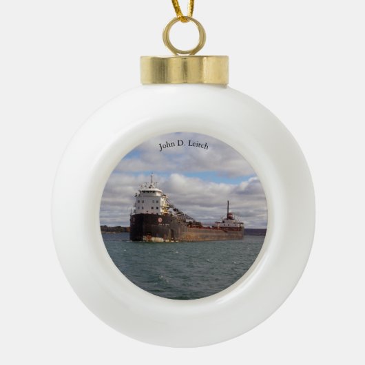 John D. Leitch bal- of sneeuwvlokje ornament (Voorkant)