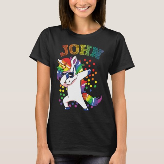 John Dabbing Unicorn T-shirt (Voorkant)