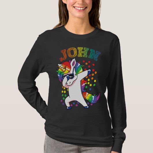 John Dabbing Unicorn T-shirt (Voorkant)