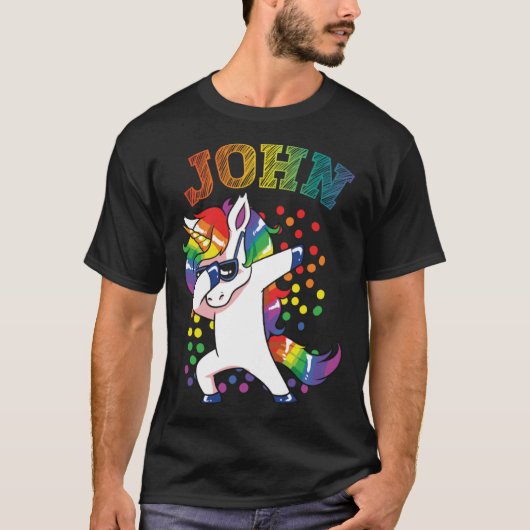 John Dabbing Unicorn T-shirt (Voorkant)