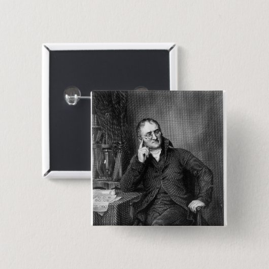 John Dalton Vierkante Button 5,1 Cm (Voorkant /achterkant)