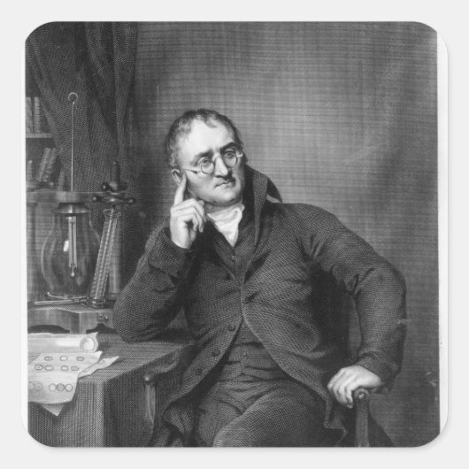 John Dalton Vierkante Sticker (Voorkant)