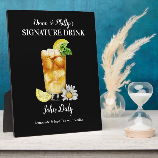 John Daly Aangepaste Cocktailbar Drank Sign Fotoplaat (Zijkant)