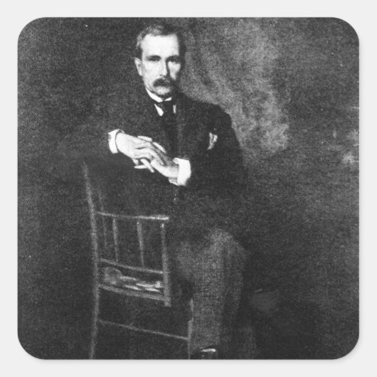 John Davison Rockefeller Vierkante Sticker (Voorkant)