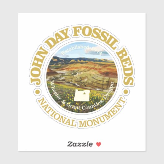 John Day Fossil Bedden (NM) Sticker (Vel)