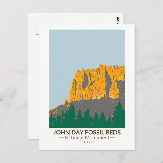 John Day Fossil Beds Nationaal Monument Oregon Briefkaart (Voorkant / Achterkant)