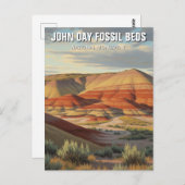 John Day Fossil Beds Nationaal Monument Oregon Briefkaart (Voorkant / Achterkant)