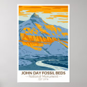 John Day Fossil Beds Nationaal Monument Oregon Poster (Voorkant)