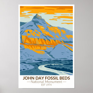 John Day Fossil Beds Nationaal Monument Oregon Poster
