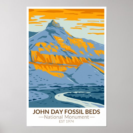 John Day Fossil Beds Nationaal Monument Oregon Poster (Voorkant)