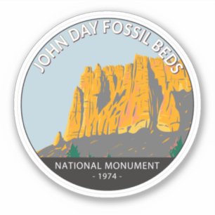 John Day Fossil Beds Nationaal Monument Oregon Sticker