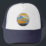 John Day Fossil Beds Nationaal Monument Oregon Trucker Pet<br><div class="desc">John Day Fossil Beds vectorkunstwerk. Het park behoudt een staat van dienst van wereldklasse op het gebied van plant- en dierevolutie,  klimaatverandering en ecosystemen in het verleden.</div>