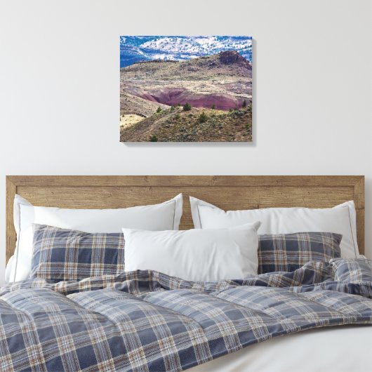John Day Fossil Beds National Monument (Oregon) Canvas Afdruk (Insitu (Slaapkamer))