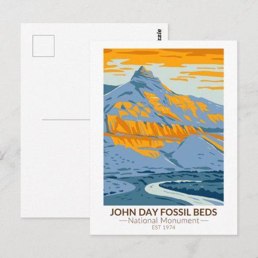 John Day Fossil Beds National Monument Oregon Post Briefkaart (Voorkant / Achterkant)